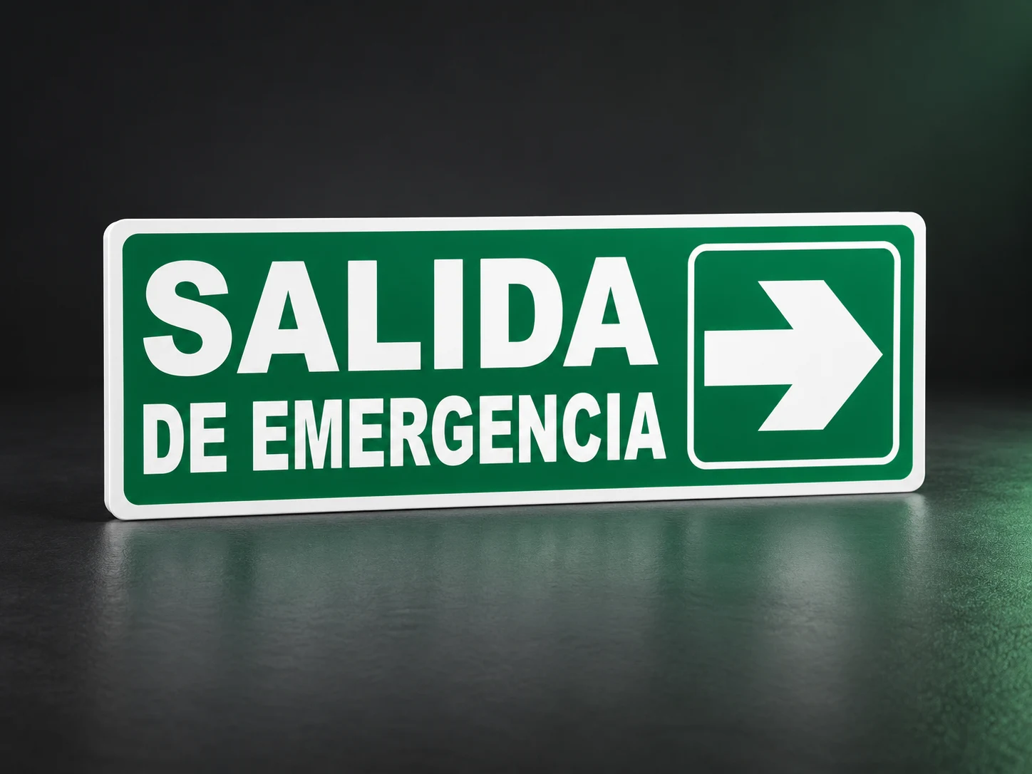 Cartel de salida de emergencia, producción de FOCUS+