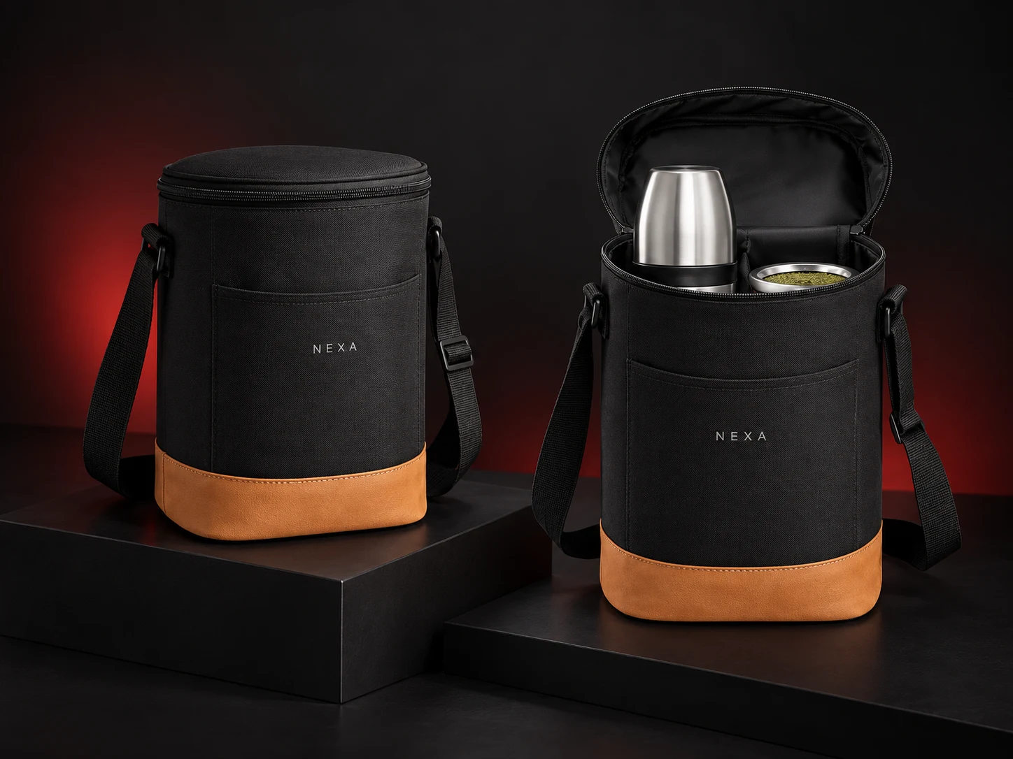 Bolso matero personalizado con logo de empresa, producción de FOCUS+
