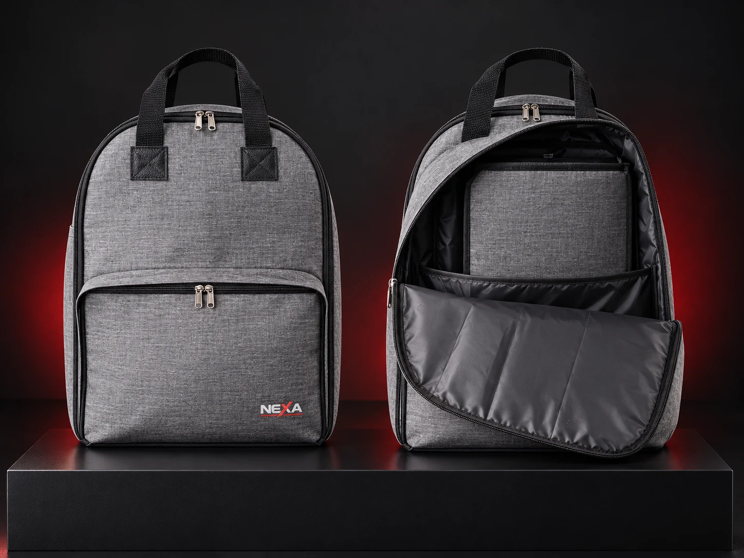 Mochila personalizada con logo de empresa, producción de FOCUS+