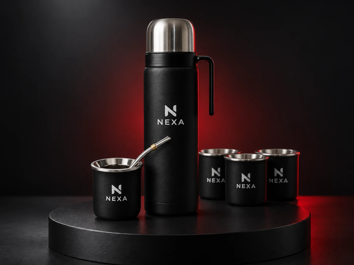 Set matero personalizado con logo de empresa, producción de FOCUS+