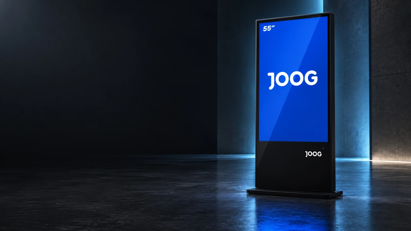 Tótem JOOG de 55 pulgadas, render de producto
