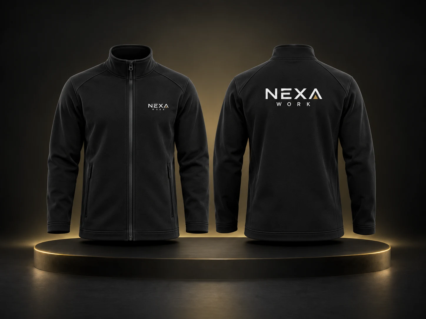 Campera de neoprene personalizada con logo de empresa, producción de FOCUS+