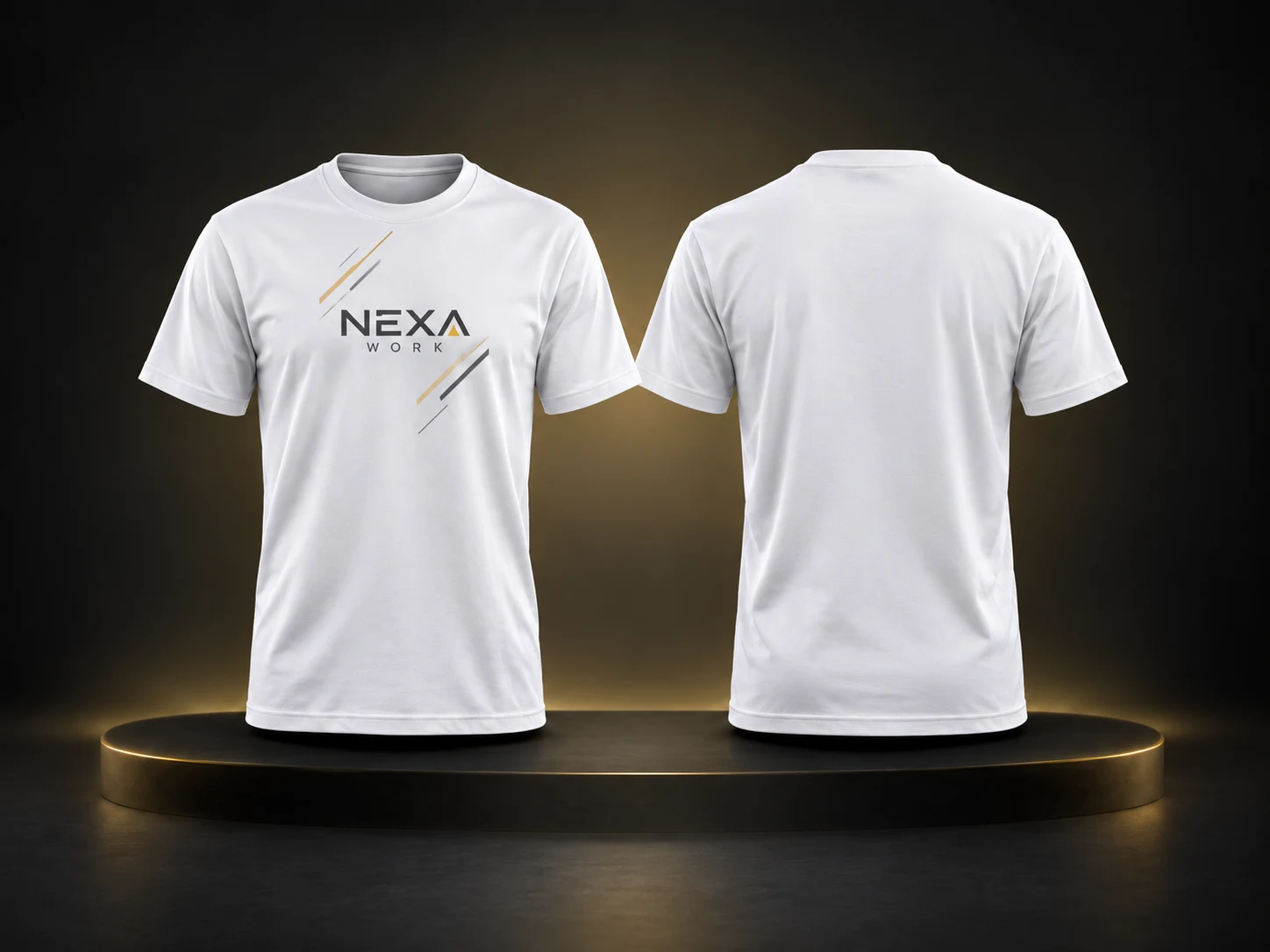Remera manga corta sublimada personalizada con logo de empresa, producción de FOCUS+